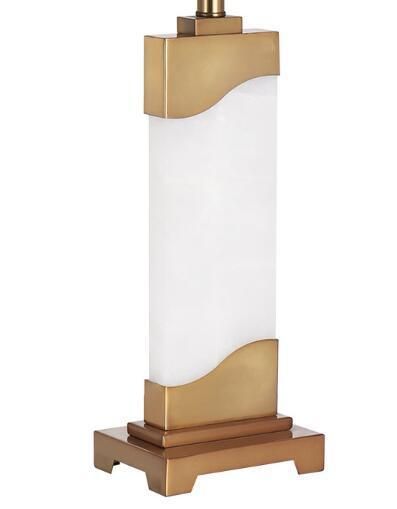 Hotel Table Lamp with Marble Stone, Fabric Shade E27, 60W X 1