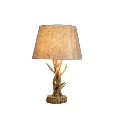 Jlt-2413 American Rural Countryside Rustic Resin Antler Table Desk Lamp
