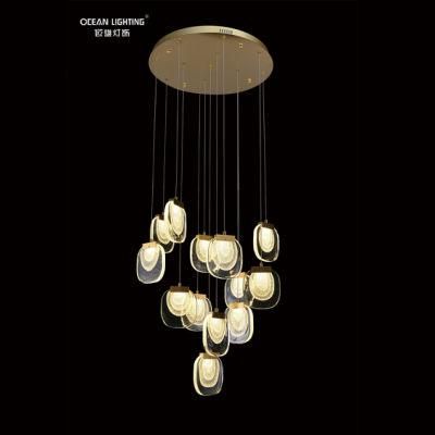 Golden Warm Lighting 3000K Metal 5*3W Crystal Chandelier Lighting