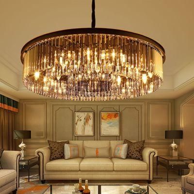 Flush Crystal Ceiling Pendant Light Fixtures Amber Color for Home Decoration Avize (WH-CA-21)