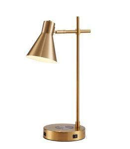 USB Table Lamp with Wireless Charging / USB Desk Lamp Reading Lamp (WHD-304-W)