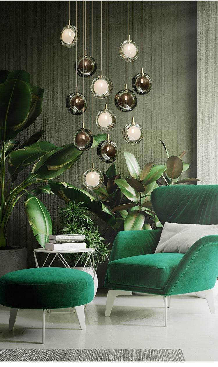 Multiple Color Glass Lamp Decorative Hotel Commercial Banquet Hall Custom Chandelier