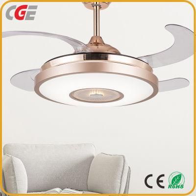 Ceiling Fan Decorative Invisible Ceiling Fan Light with Hidden Blades Remote Control for Living Room