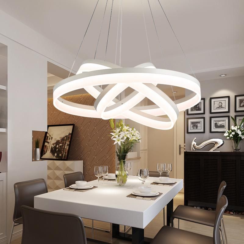 Modern Acrylic Pendant Lam Kitchen Olaug Modern Large Single Circle Ring Ceiling Light (WH-AP-355)