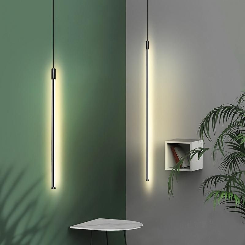Long Nordic Dimming Decoration Living Room Bedroom Study Line LED Chandelier