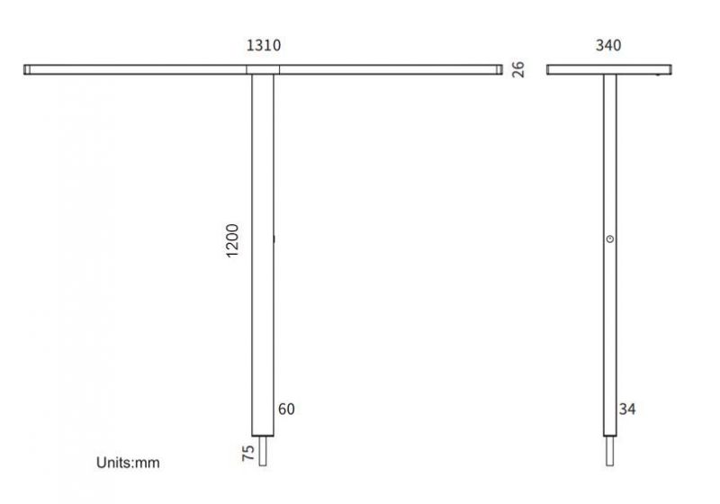 Large Size Ugr<17 Eye Protection Modern Office Table Standing Lamp Dimmable & with Sensors