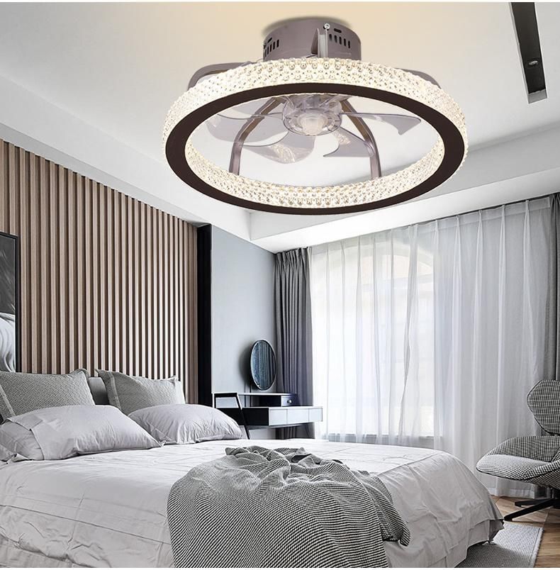 Bedroom / Office Simple Style Decoration LED Ceiling Fan Light