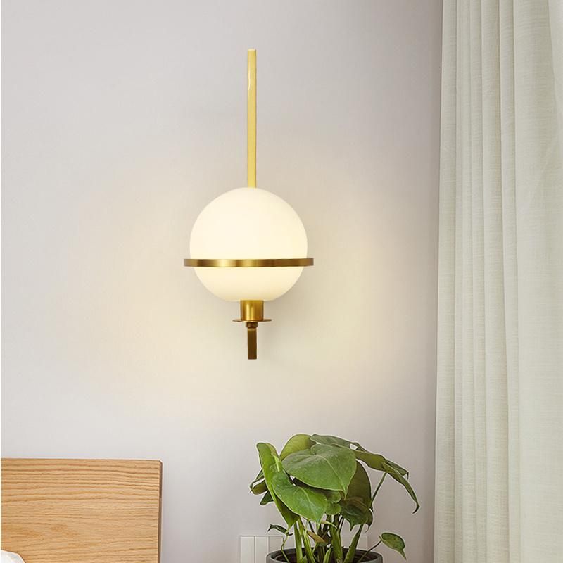 Postmodern Glass Wall Lamp Bedroom Bedside Lamp Dining Room Corridor Light