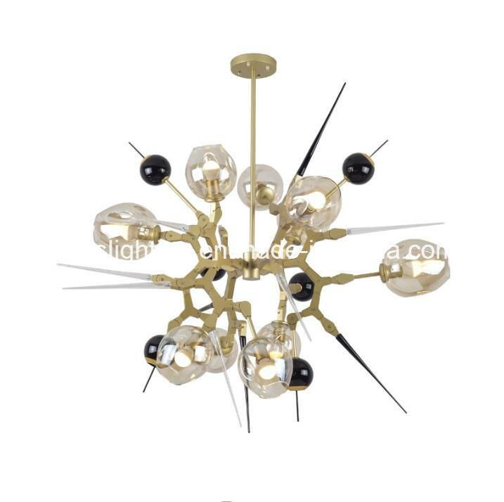 Newest Modern Simple Style Project Lighting Glass Ball Decorative Indoor Chandelier Lamp