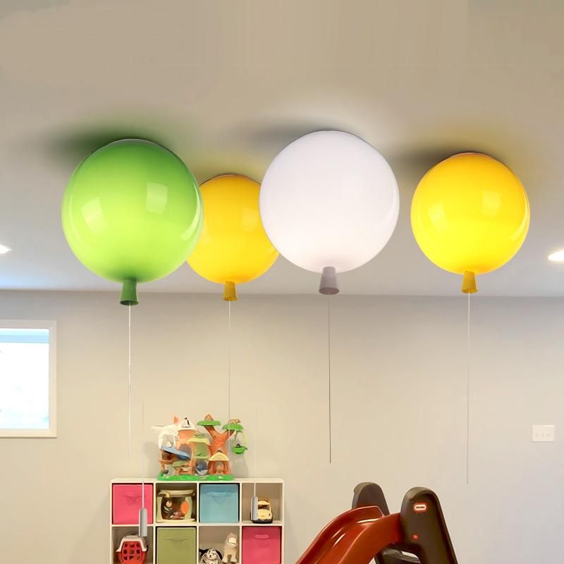 Modern 5 Colors Kids Acrylic Ceiling Light Fixtures Kids Room Home Decor Children Balloon Lamp (WH-MA-161)