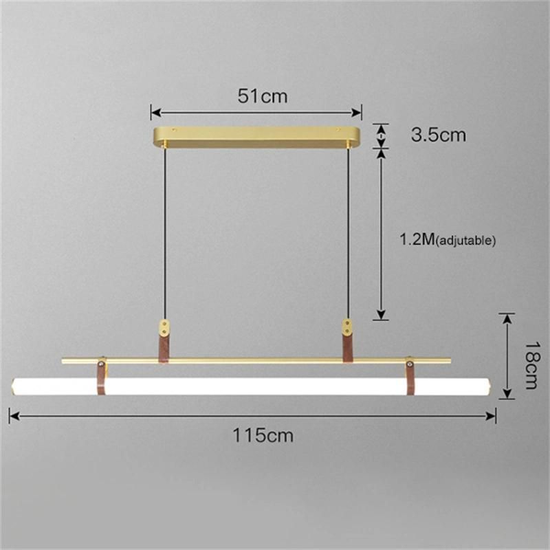 Nordic Dining Table Restaurant Hanging Lights Minimalist Dining Room LED Pendant Lights Modern Minimalist Tube Line Pendant Lamp
