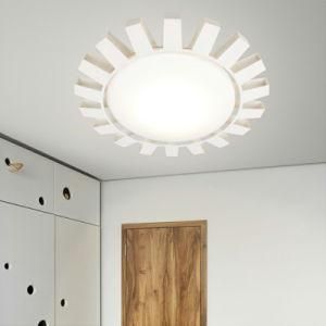 Modern Simple Indoor Round Metal Glass LED Ceiling Light