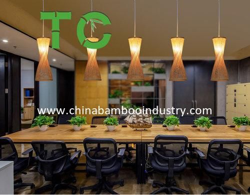Handmade Bamboo Pendant Light Natural Chandeliers Woven Light Wooden Ceiling Light for Kitchen Restaurant