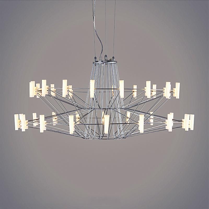 Creative Restaurant Chandelier Stainless Steel LED Chandelier Pendant Lamp