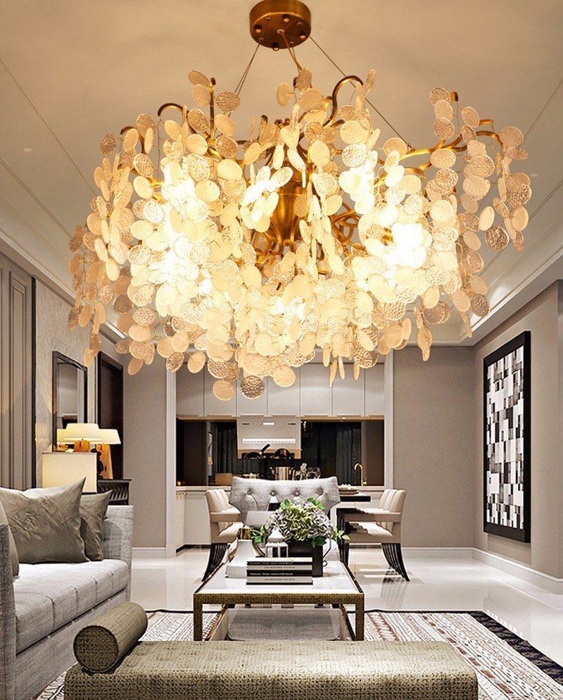 American Hotel Tree Branch Copper Crystal Chandeliers Lighting