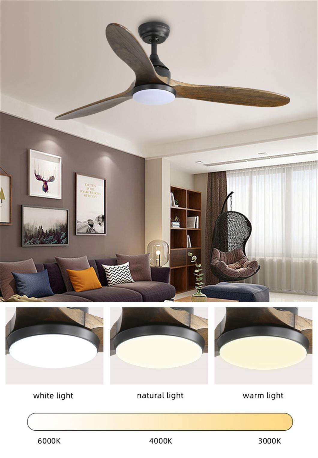 OEM ODM Tuya WiFi Intelligence Control 3 Colors Changeable LED Ceiling Light with Fan and Remote