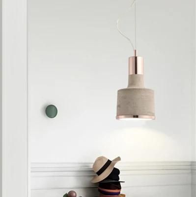 Vintage Wood Pendant Light Dining Room Viveca Cement Body Scandi-Industrial Style Pendant Light (WH-AP-350)