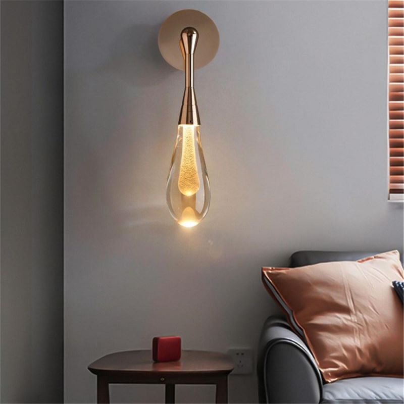 Bedroom Bedside Crystal LED Wall Lamps Living Room Television Background Wall Lights Simple Modern Creative Study Aisle Wandlamp
