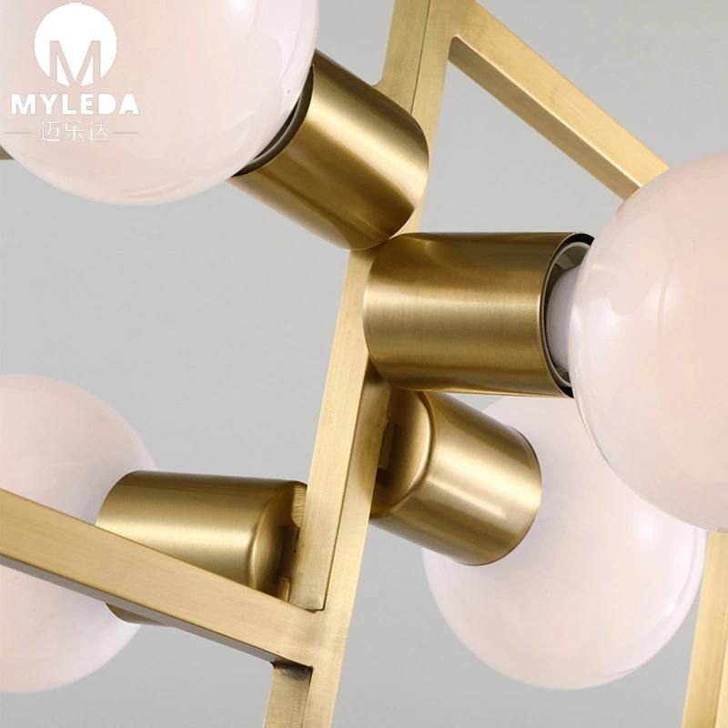 Modern Metal Luxury Glass Hall Restaurant Chandelier Pendant Light