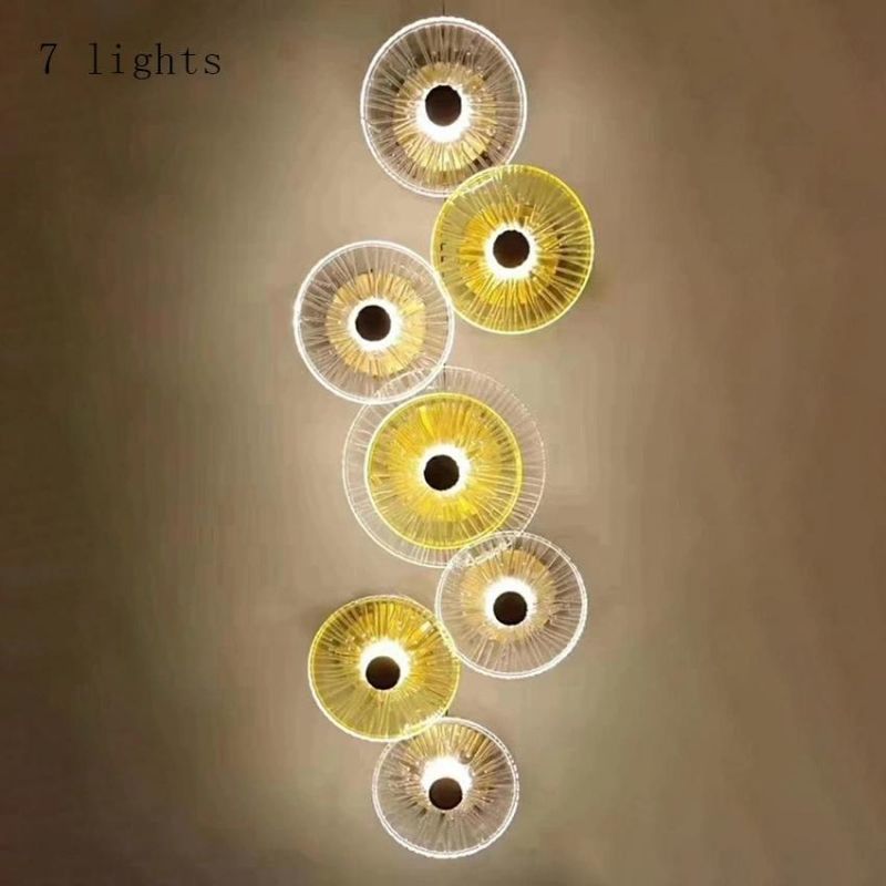 Modern Glass LED Wall Lamp Simple Lotus Leaf Shape Creative Lounge Light (WH-OR-38)