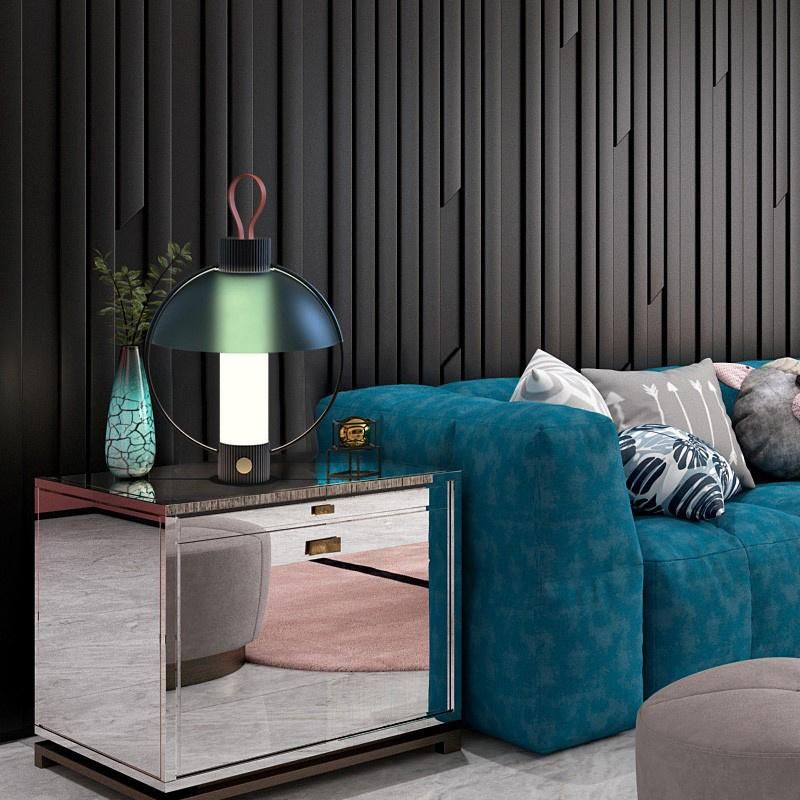 Creative Semicircle Lampshade Bedroom Bedside Nightstand Table Lamp Desk Lamp