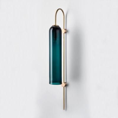 Creative Northern Europe Tube Hotel Prototype Room Glass Blue Wall Lamp (WH-OR-50)