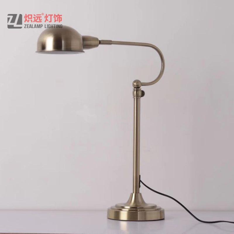 Modern Office Fabric Shade Metal Table Lighting