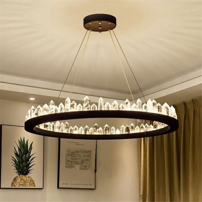 Modern Crystal Pendant Lights Living Room Kitchen Bedroom Hanging Light Fixtures Dining Room Modern Decor Hanging Lamps