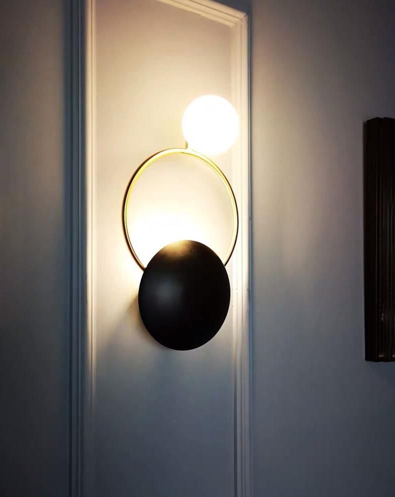 Golden Wall Sconce Lights Fixture Nordic Ring Bedside Lamps Wall Mount Ring Light (WH-VR-104)