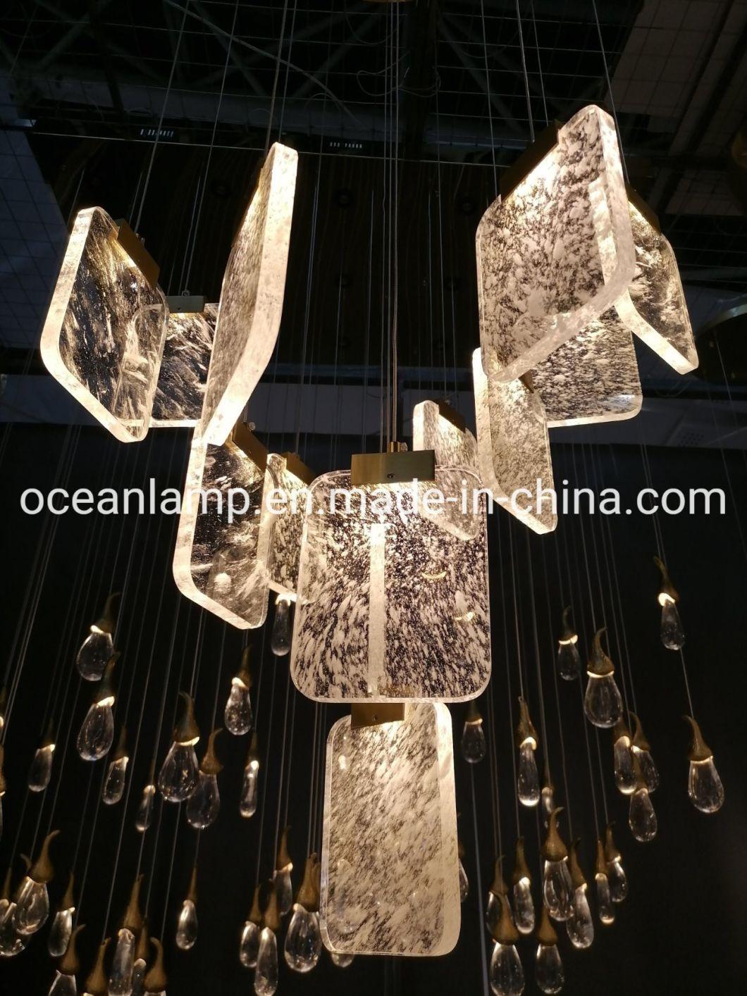 2020 Year Staircase Lamp Hotel Project Pendant Chandelier Decorative Light for Hotel, Restaurant