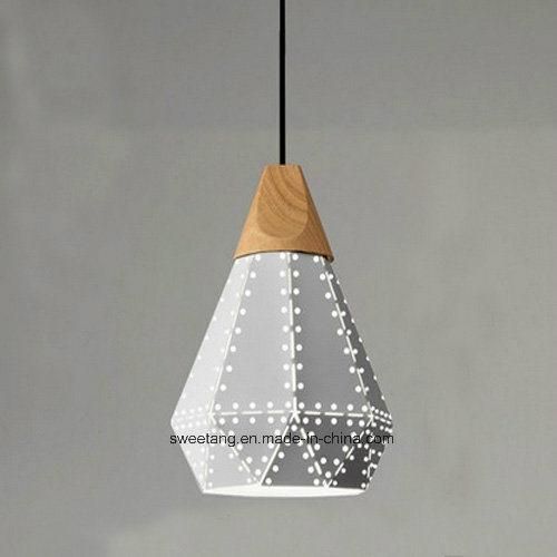 Aluminum E27 Pendant Lamp Hanging Lighting Kitchen Hanging Ceiling Lamp Wood Light