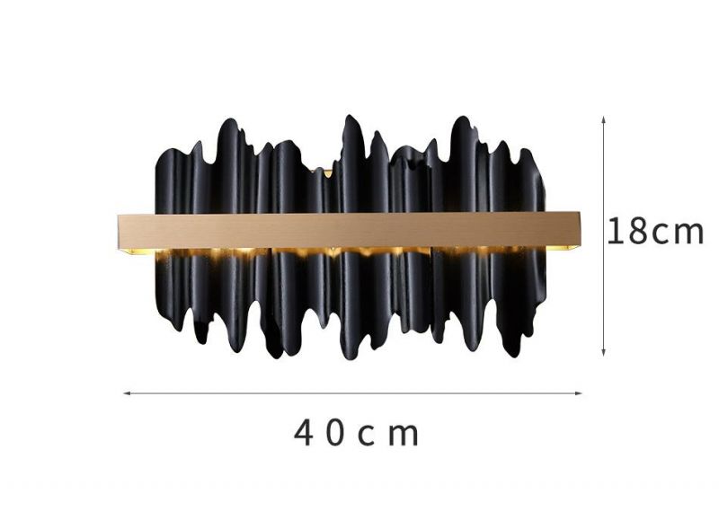 Modern LED Wall Sconce Light Gold/Black Bedroom Living Room Luxury Wall Light (WH-OR-67)