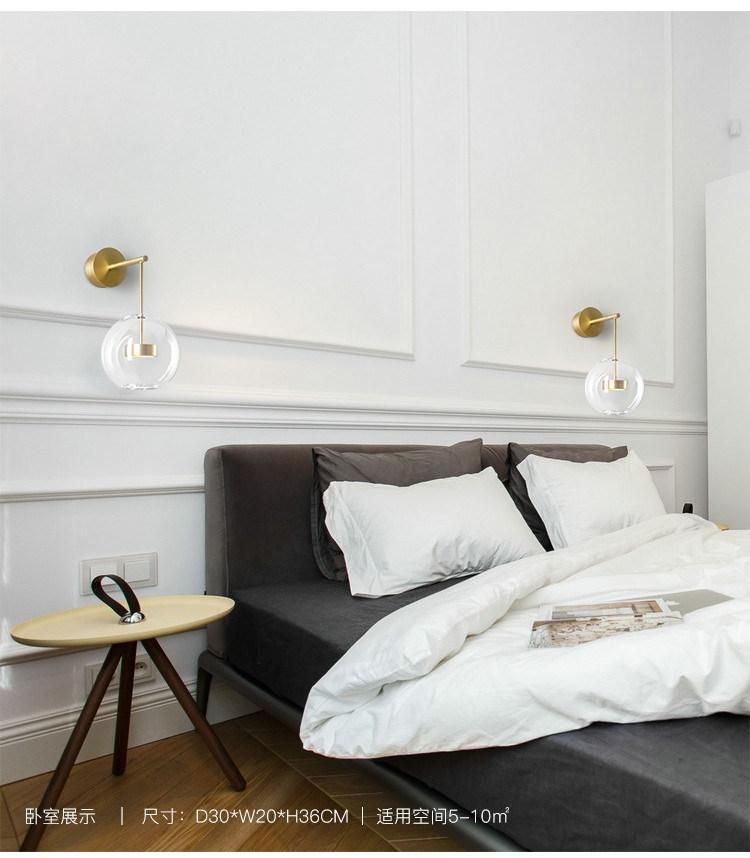 Nordic Wall Sconces 10W LED Light Glass Bubble Sample Scandinavian Wall Light (WH-OR-70)