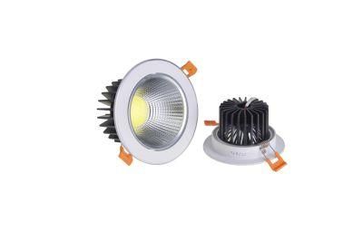 Die Casting Long Life Span Isolated Driver 2700-6500K Recessed Ceiling Anti-Glare 3-in-1 Color 7W LED COB Round Spotlight Panel Light Downlight