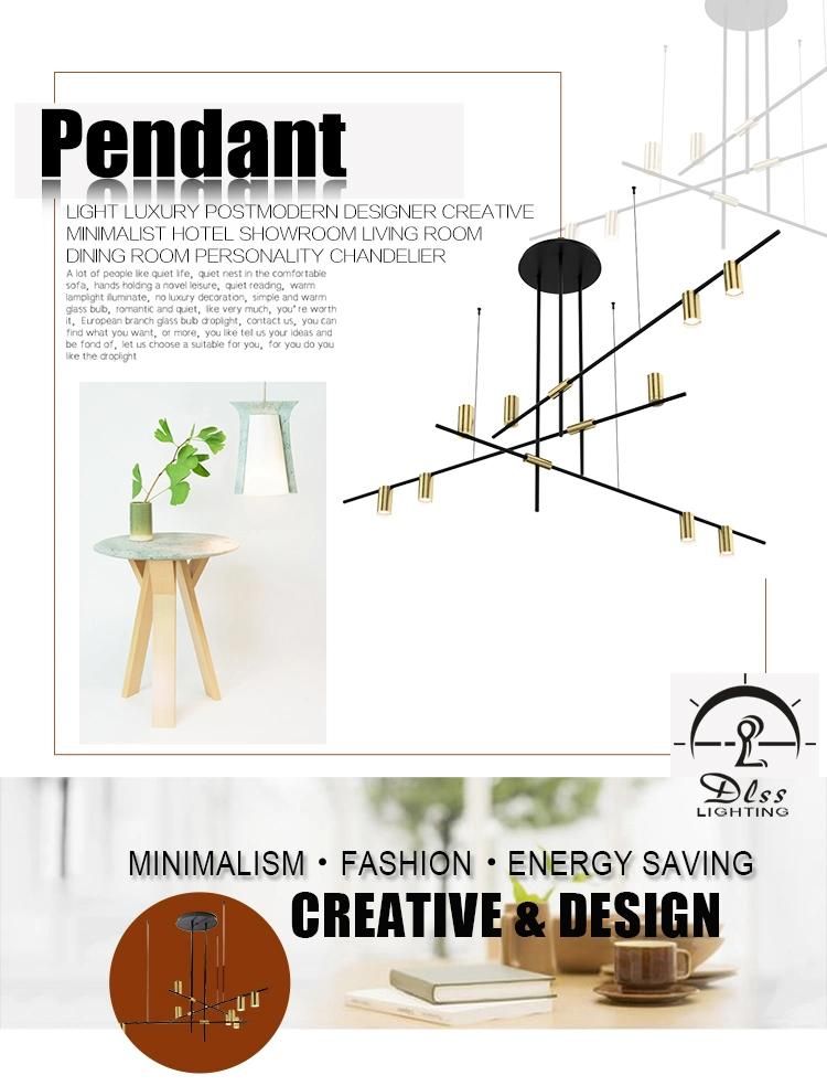 Simple Design Living Room Artistic Style Chandelier Lamp Pendant Lighting