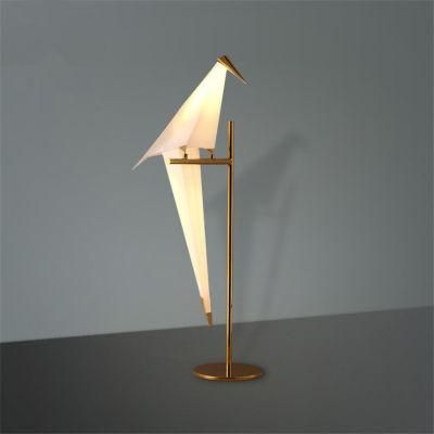 Art Deco Bird Paper Floor Lamp Bedroom Studio Living Room Lamp Stand Origami Light (WH-MFL-21)