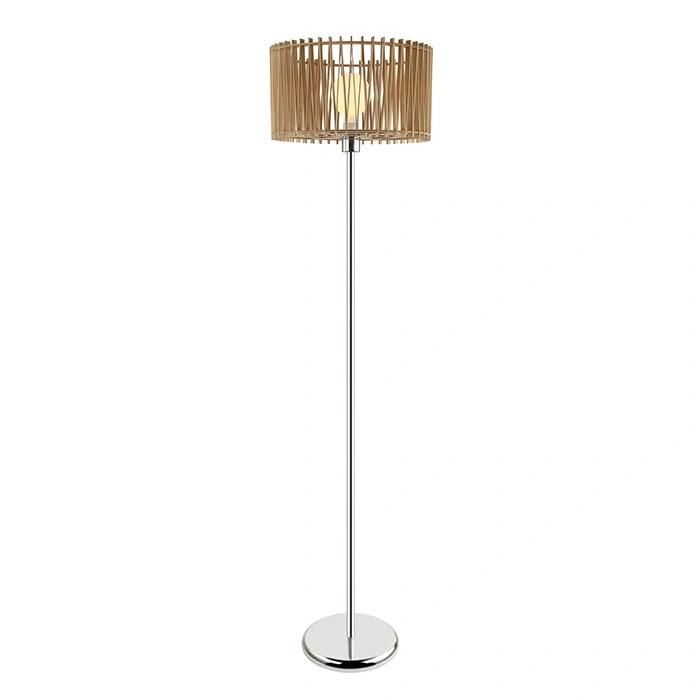 American Design Minimalist Indoor Bedside LED Wood Color Floor Lamp