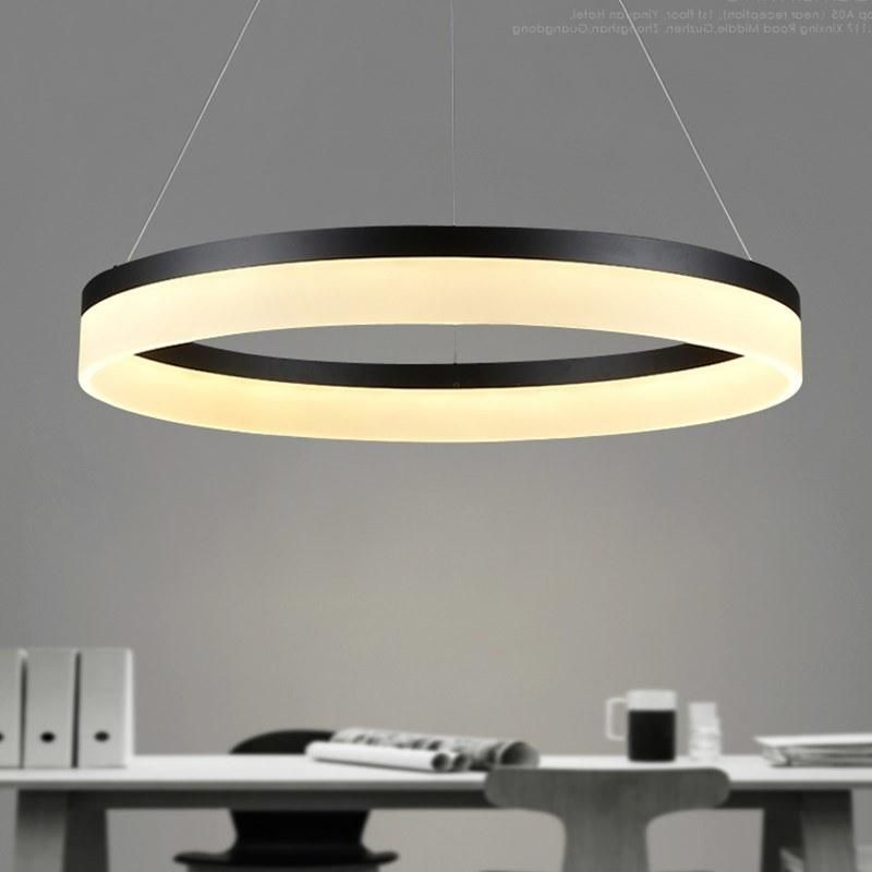 Modern Inverted Pendant Light Round Circle Lampshade for Indoor Home Lighting (WH-AP-33)