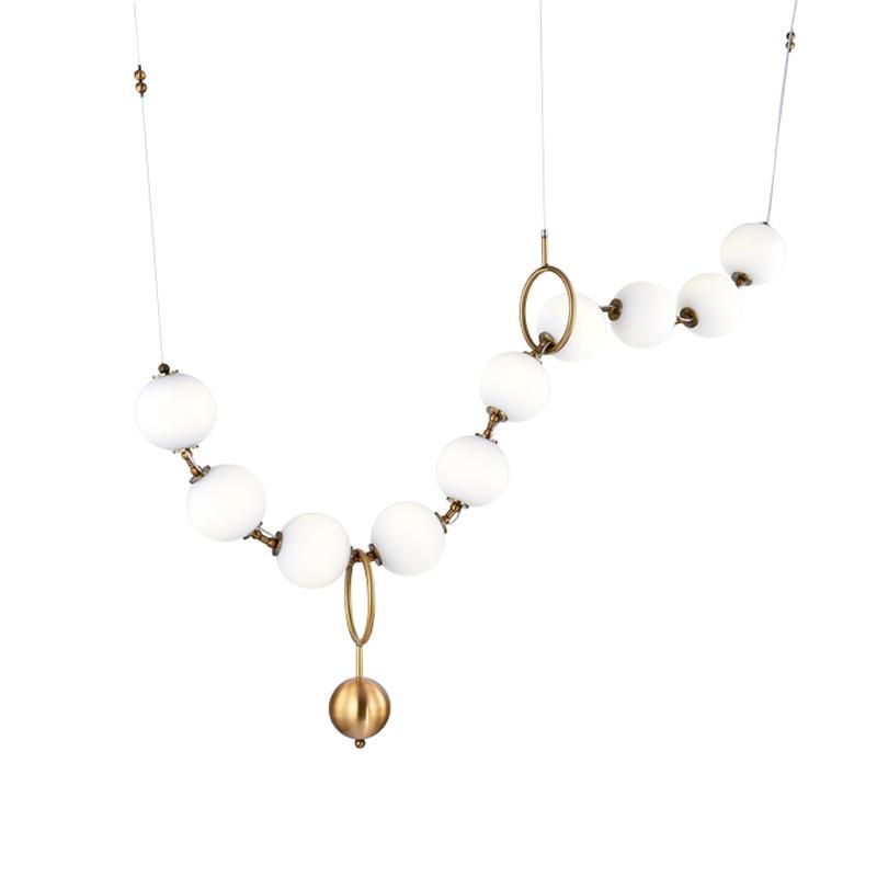 Long Pendant Light LED Nordic Glass Light Design Dining Room Kitchen Home Interior Necklace Pendant Light (WH-AP-210)