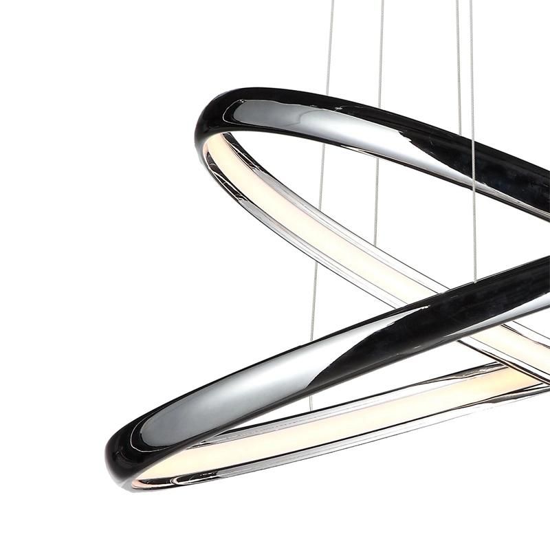 Factory Zhongshan Modern Chandeliers Hotel Chrome Decorative LED Lightis Illumination Pendant Lamp