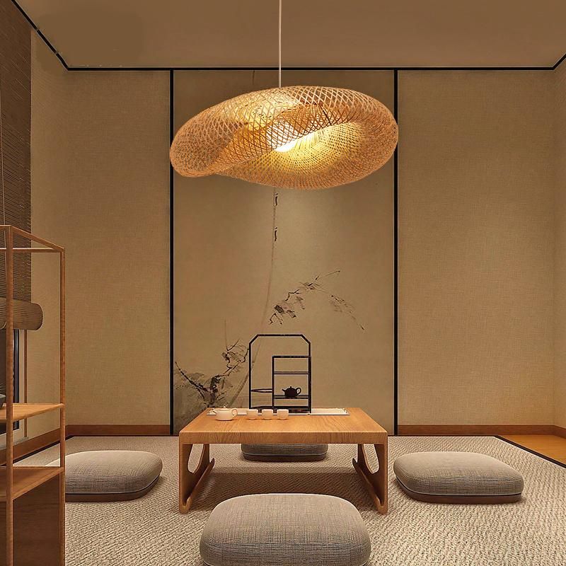 Handmade Bamboo Weaving Art Lamp Bamboo Art Dining Room Bedroom Bamboo Rattan Light (WH-WP-38)
