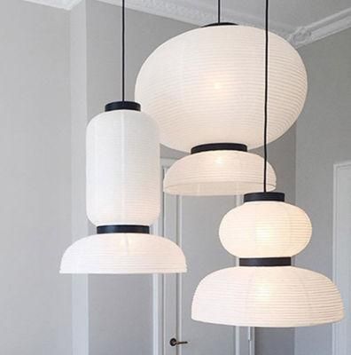 Danish Design Oak Rice Paper White Pendant Light E27 for Restaurant Bedroom Dinning Room Light (WH-AP-263)