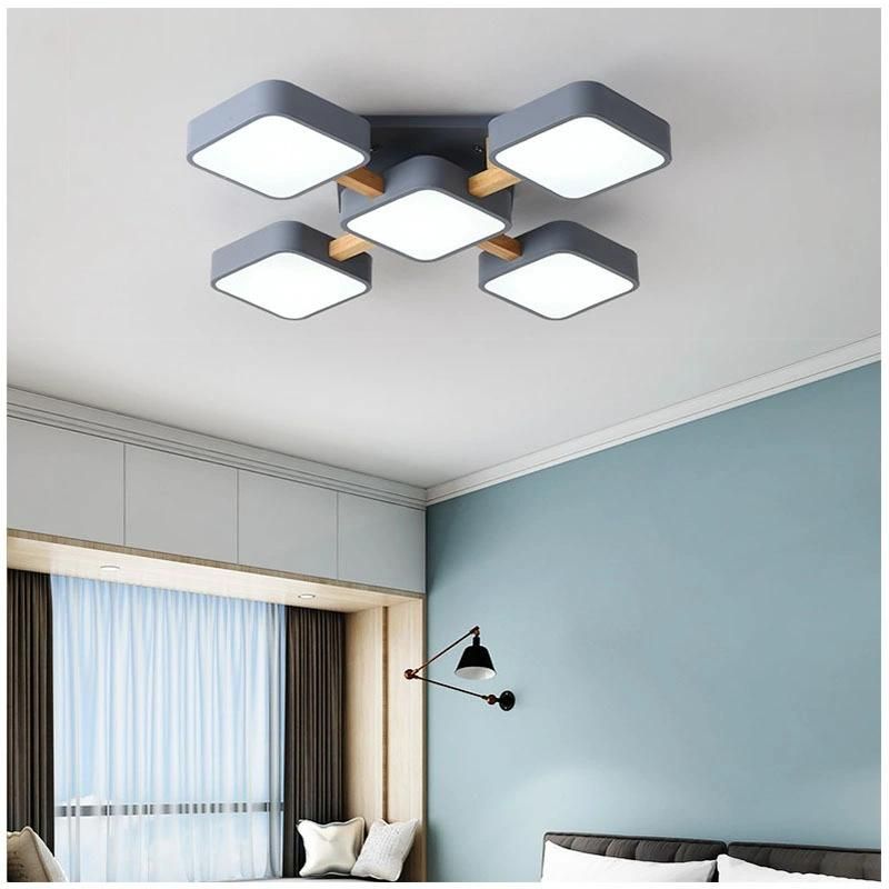 LED Modern Minimalist Ceiling Lamp LED Study Entrance Bedroom Wooden ceiling Light (WH-WA-23)