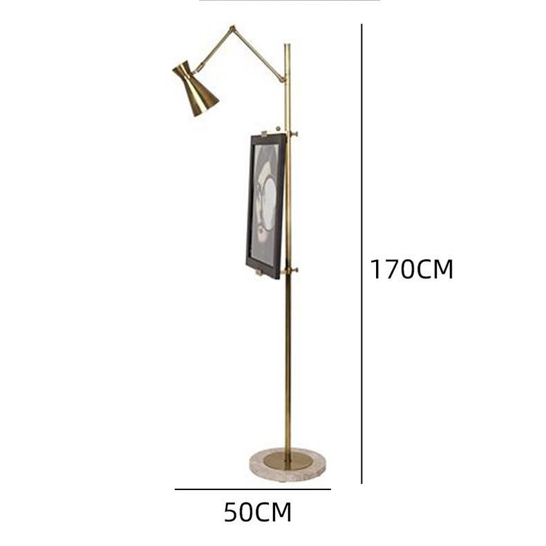 Postmodern American Fashion Simple Luxury Designer Model Room Living Room Study New Chinese Drawing Board Floor Lamp