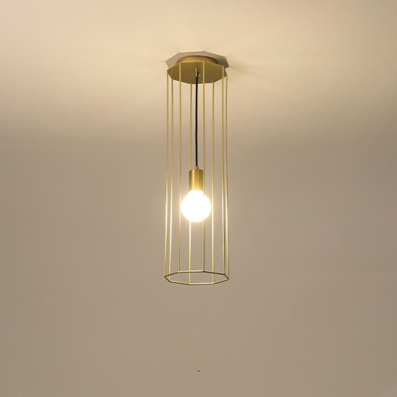 Cage Shaped Ceiling Light Creative Design Pendant Lamp Hotel Lamp LED