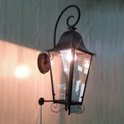 Classical and Decorative Antique Copper Lantern Hurricane Lamp Wall Sconces for Restaurant