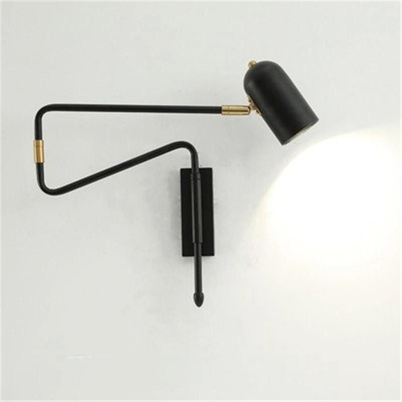 Nordic Modern LED Wall Lamps Angle Adjustable Bedroom Bedside Reading Lamp Living Room Decoration Study Iron Wall Light Fixtures