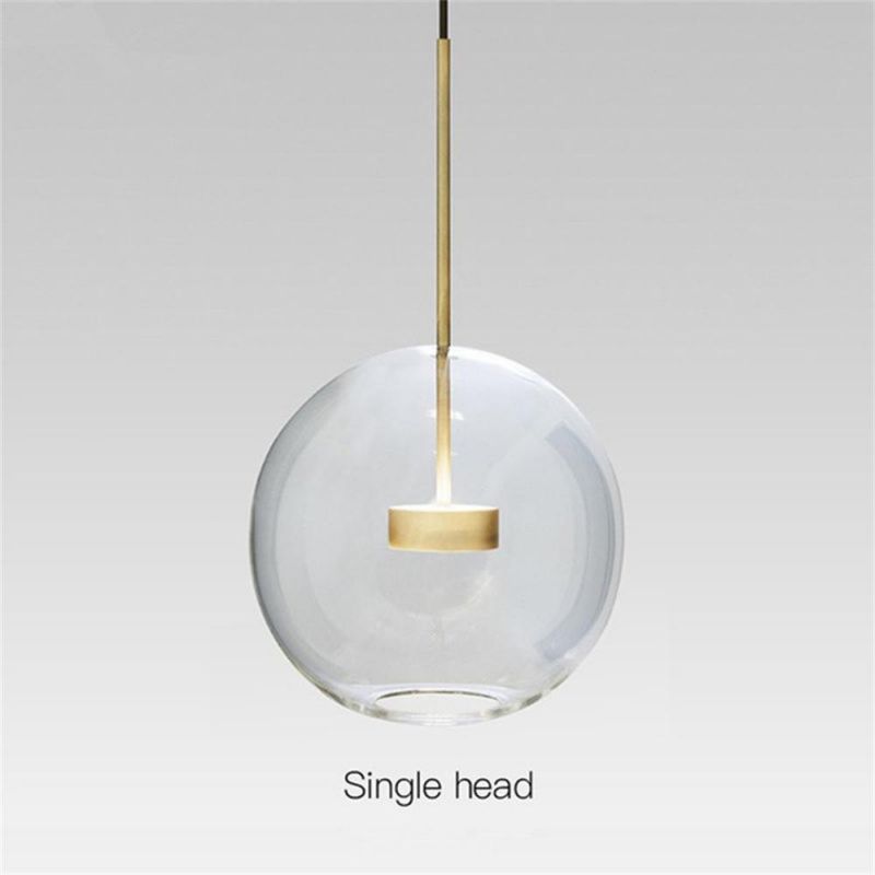 Modern Mouse LED Bubbles Ball Pendant Lights Glass Lustre Luminaria Clear Hanging Light for Living Room Bedroom Restaurant