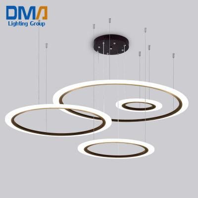Round Circle Rings LED Pendant Lamp Acrylic Ring LED Hanging Lamp