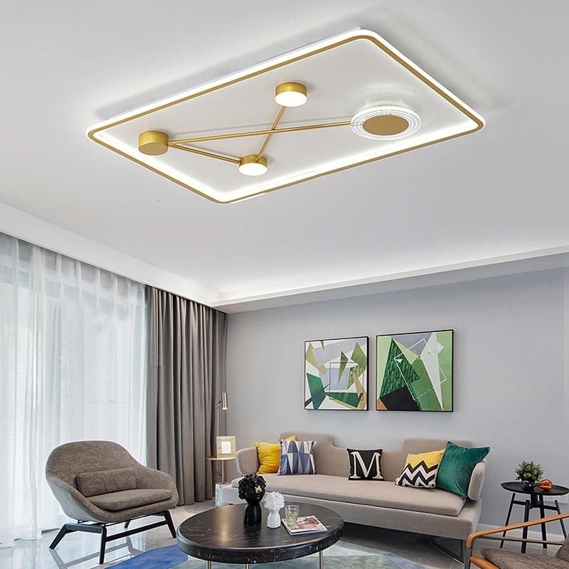 Golden Luxury Bedroom Lamp Simple Ceiling Light Creative Living Room LED